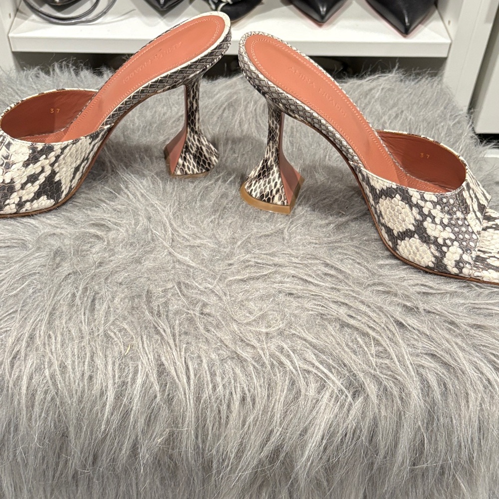 Snakeskin Amina Muaddi Patterned Women's Shoes - Picture 3 of 5